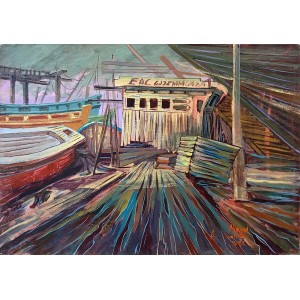 Abdul Wahab, 16 x 22 Inch, Acrylic On Canvas, Seascape Painting, AC-AWB-031 Abdul Wahab, 16 x 22 Inch, Acrylic On Canvas, Seascape Painting, AC-AWB-031